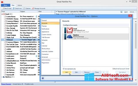 Screenshot Gmail Notifier Windows 8.1