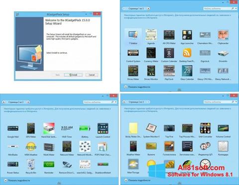 Screenshot 8GadgetPack Windows 8.1