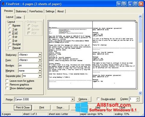 Screenshot FinePrint Windows 8.1