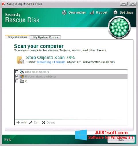 Screenshot Kaspersky Rescue Disk Windows 8.1