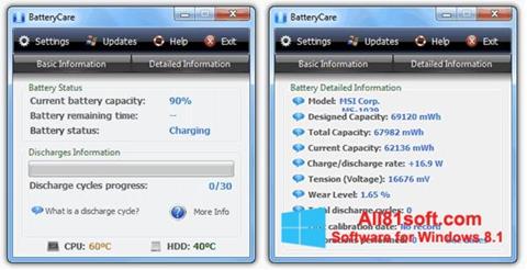 Screenshot BatteryCare Windows 8.1