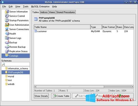 Screenshot MySQL Windows 8.1
