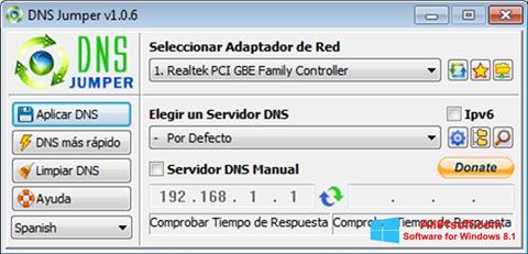 Screenshot DNS Jumper Windows 8.1