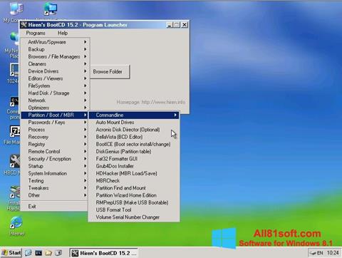Screenshot Hirens Boot CD Windows 8.1