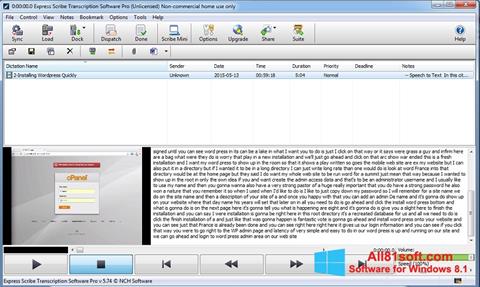Screenshot Express Scribe Windows 8.1