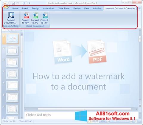 Screenshot Microsoft PowerPoint Windows 8.1