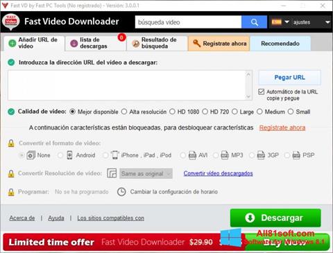 Screenshot Fast Video Downloader Windows 8.1