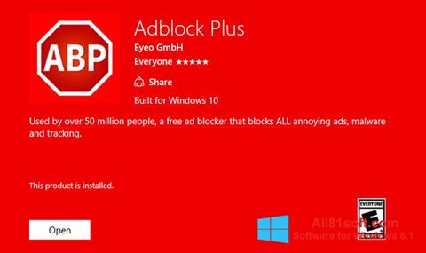 Screenshot Adblock Plus Windows 8.1