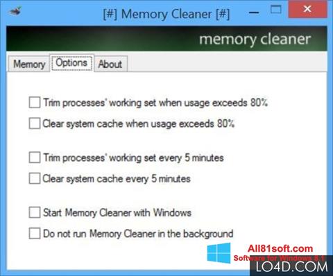 Screenshot Memory Cleaner Windows 8.1