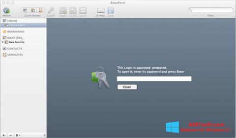 Screenshot RoboForm Windows 8.1