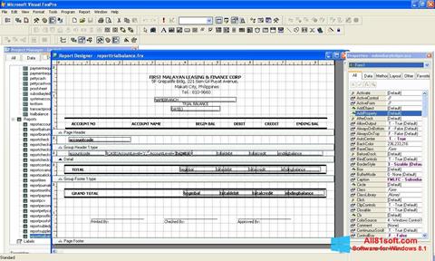 Screenshot Microsoft Visual FoxPro Windows 8.1