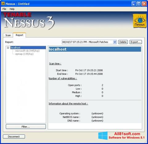 Screenshot Nessus Windows 8.1