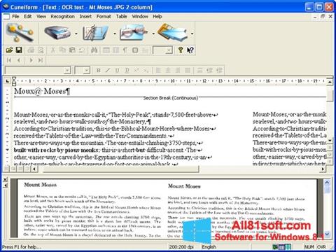 Screenshot CuneiForm Windows 8.1