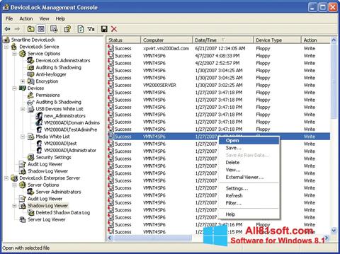 Screenshot DeviceLock Windows 8.1