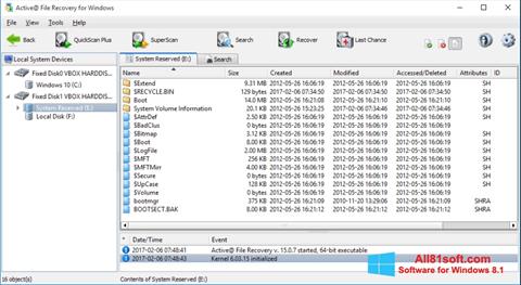 Screenshot Active File Recovery Windows 8.1