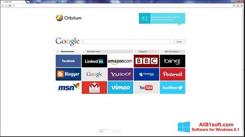 Screenshot Orbitum Windows 8.1