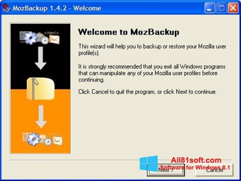 Screenshot MozBackup Windows 8.1