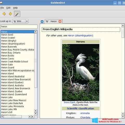 Screenshot GoldenDict Windows 8.1