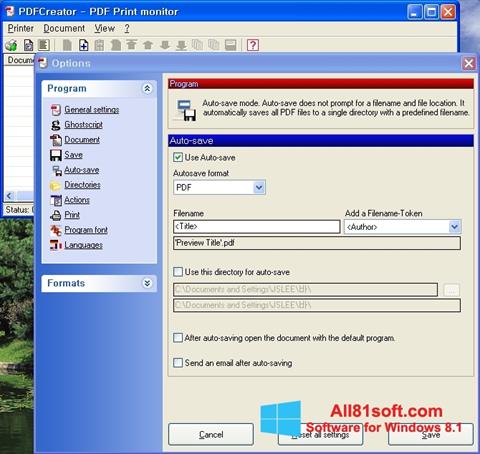 Screenshot PDFCreator Windows 8.1