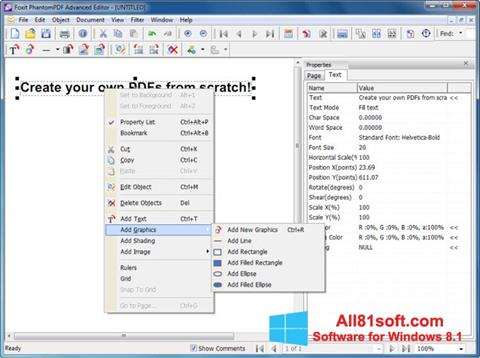Screenshot Foxit PDF Editor Windows 8.1