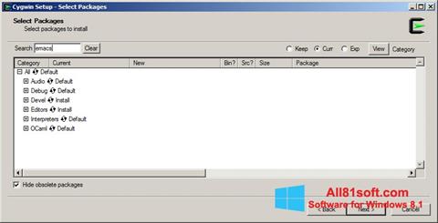Screenshot Cygwin Windows 8.1