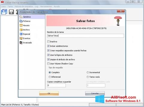 Screenshot Cobian Backup Windows 8.1