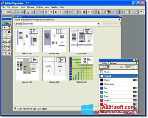 Screenshot Adobe PageMaker Windows 8.1