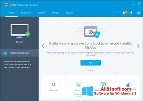 Screenshot McAfee Internet Security Windows 8.1