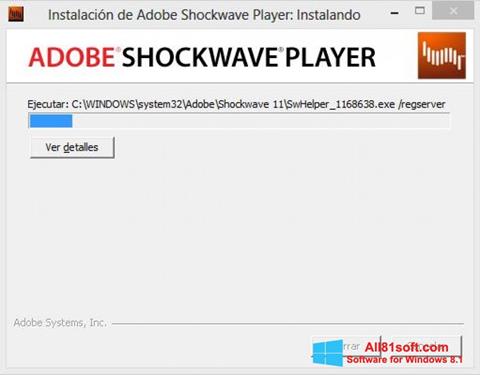 Screenshot Adobe Shockwave Player Windows 8.1