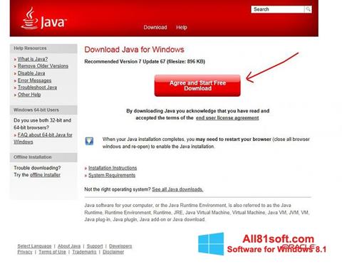 Screenshot Java Windows 8.1
