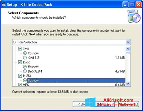 Screenshot K-Lite Codec Pack Windows 8.1