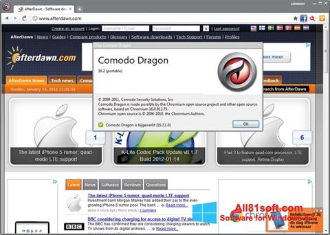Screenshot Comodo Dragon Windows 8.1