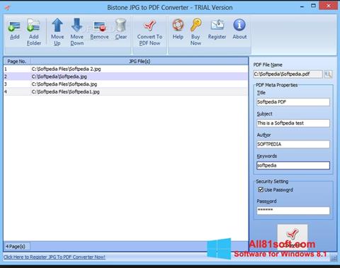 Screenshot Image To PDF Converter Windows 8.1
