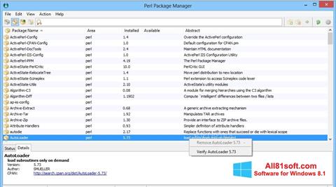 Screenshot ActivePerl Windows 8.1