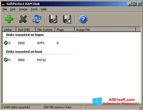 Screenshot SoftPerfect RAM Disk Windows 8.1