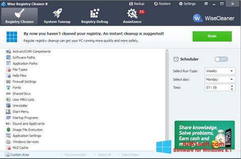 Screenshot Wise Registry Cleaner Windows 8.1