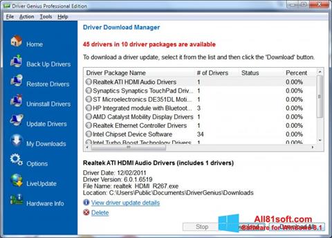 Screenshot Driver Genius Professional Windows 8.1