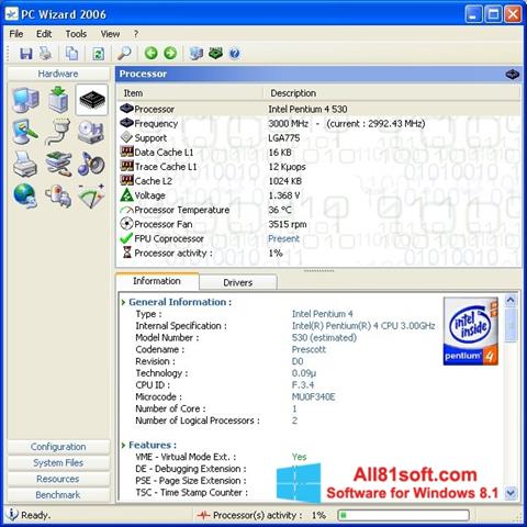 Screenshot PC Wizard Windows 8.1