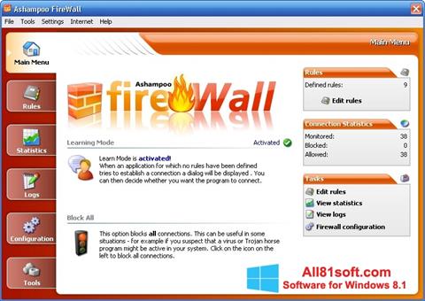 Screenshot Ashampoo Firewall Windows 8.1