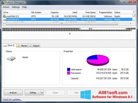 Screenshot Defraggler Windows 8.1