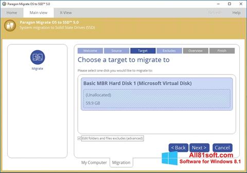 Screenshot Paragon Migrate OS to SSD Windows 8.1