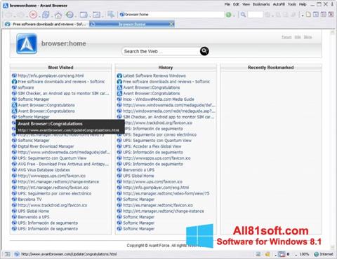 Screenshot Avant Browser Windows 8.1