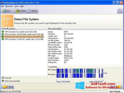 Screenshot GetDataBack Windows 8.1