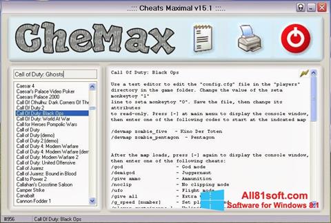 Screenshot CheMax Windows 8.1