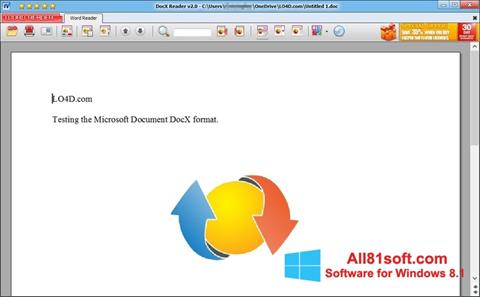 Screenshot DocX Reader Windows 8.1