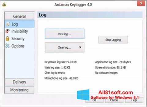 Screenshot Ardamax Keylogger Windows 8.1
